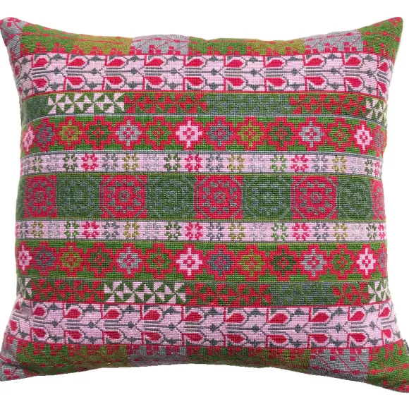 Embroidered Pillow - Malak Crimson & Emerald<Kissweh Online