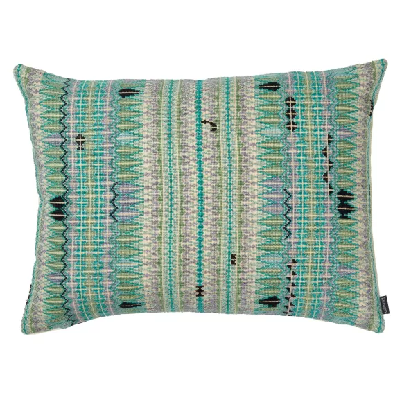 Embroidered Pillow - Mariam Aqua<Kissweh New