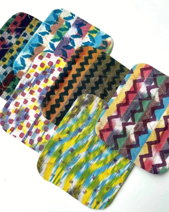 Ikat Coasters - Rainbow Zest<Gregory Parkinson Surround Hot