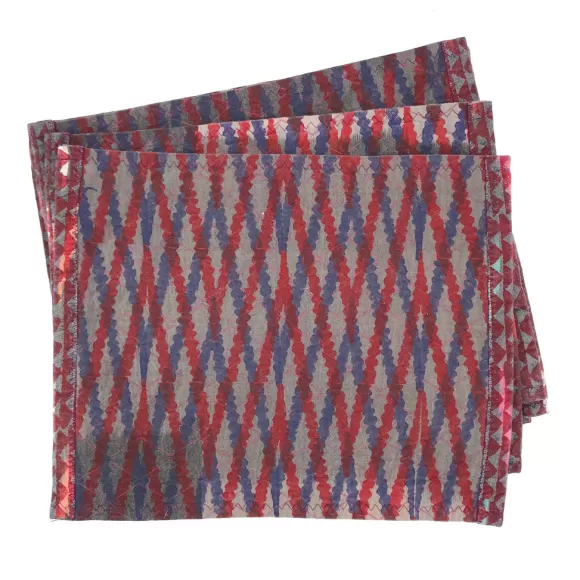 Ikat Placemats - Diamond Violet Rouge Quilted<Gregory Parkinson Surround Clearance