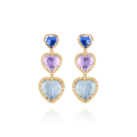 Valentina 'I Love Ny' 3-Drop Earrings - 18K Yellow Gold Wash<Larkspur u0026 Hawk Cheap