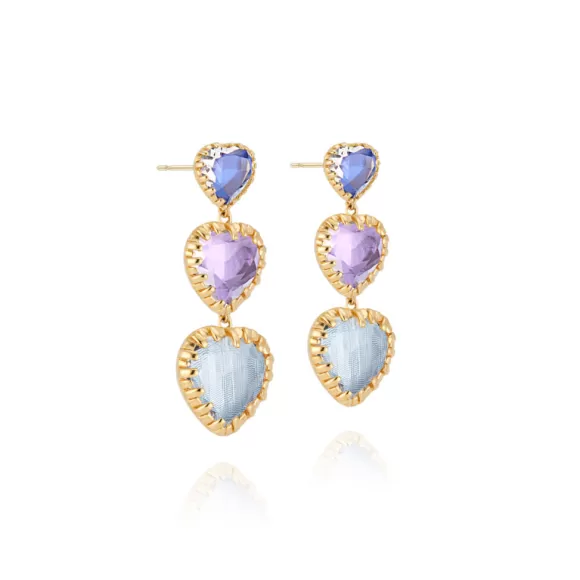 Valentina 'I Love Ny' 3-Drop Earrings - 18K Yellow Gold Wash<Larkspur u0026 Hawk Cheap